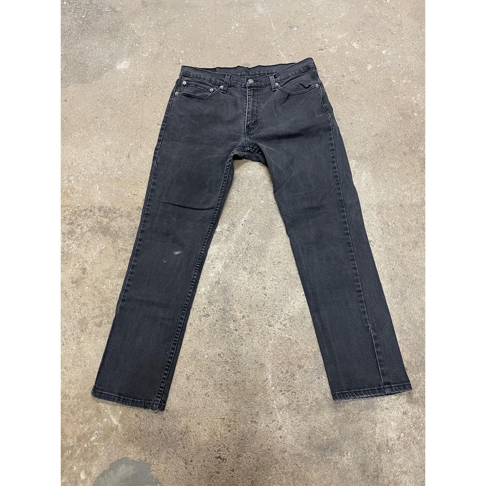 Levis 511 Jeans Mens 34x30 Black Denim Slim Fit Tapered Leg Zip Fly Waterless